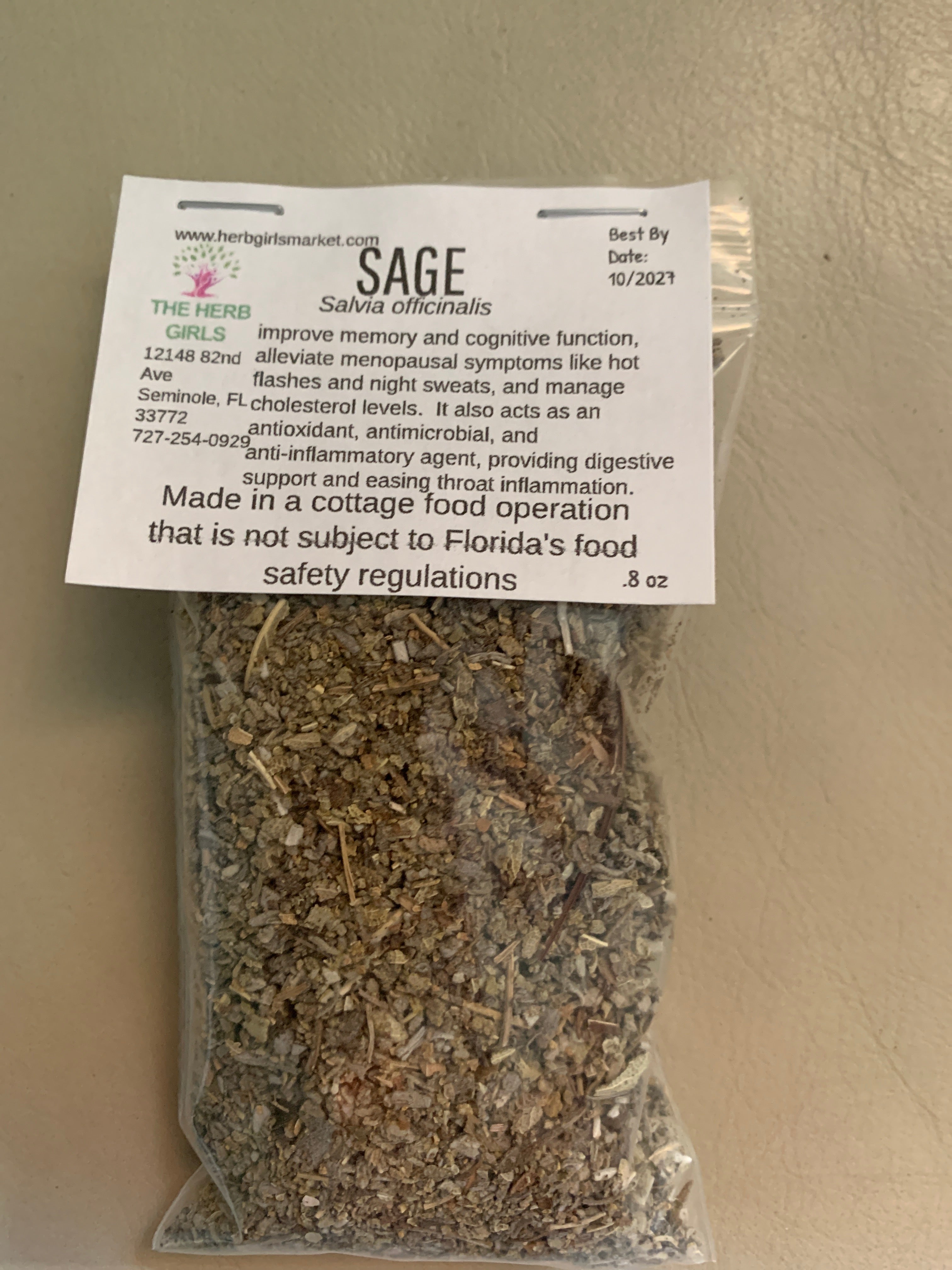 Sage Leaf Rubbed