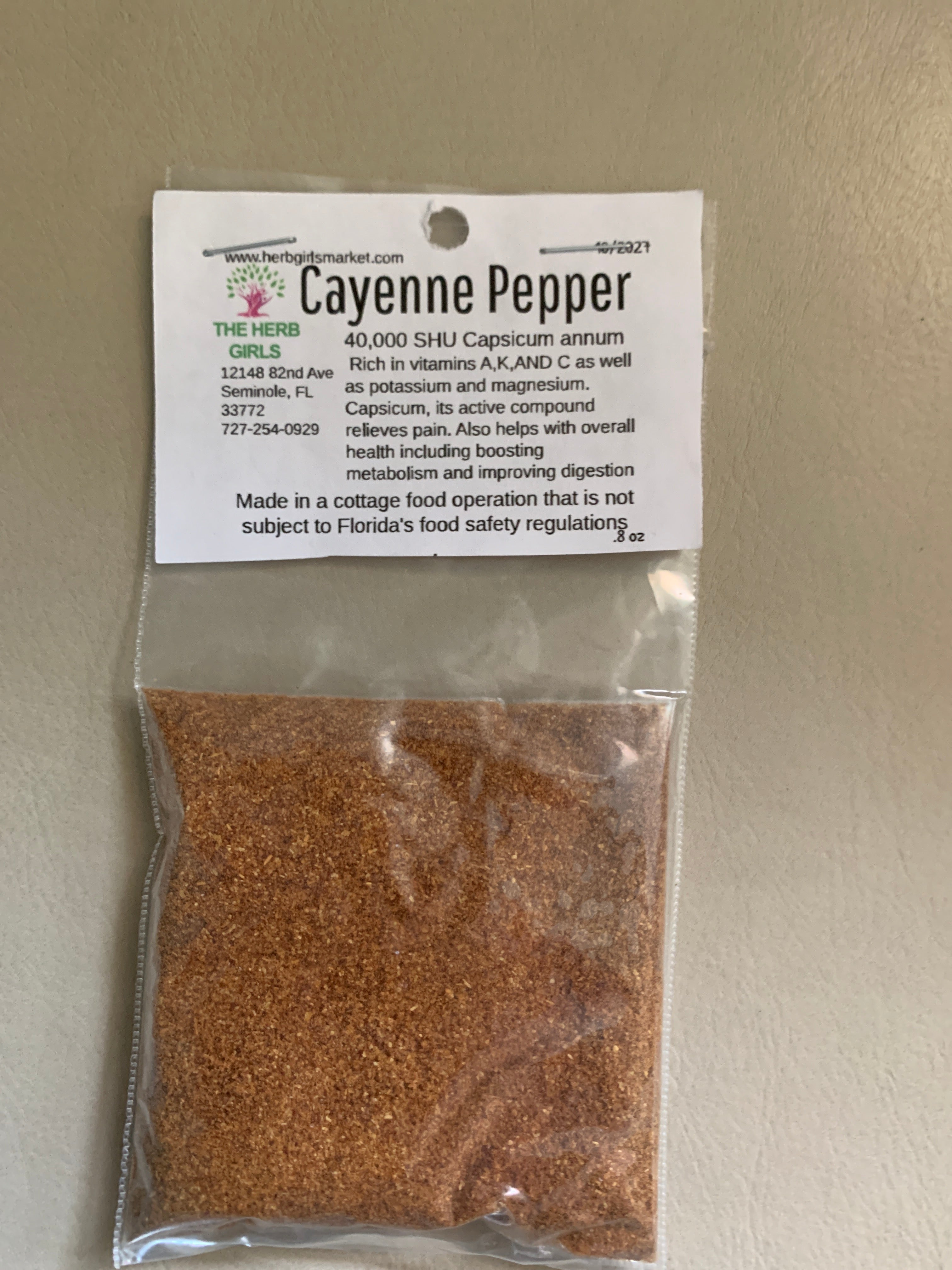 Cayenne Pepper, 40,000 SHU