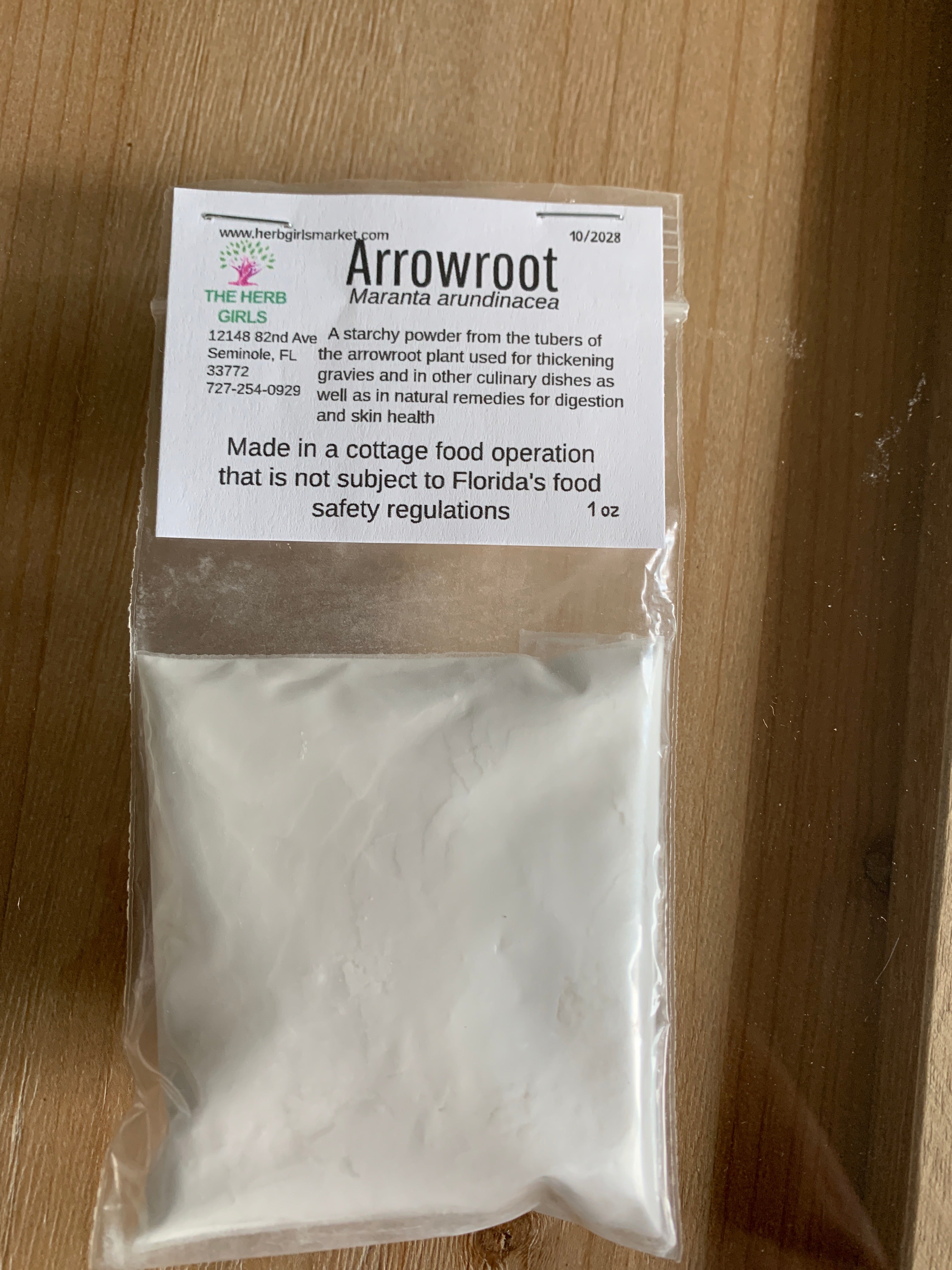 Arrowroot powder