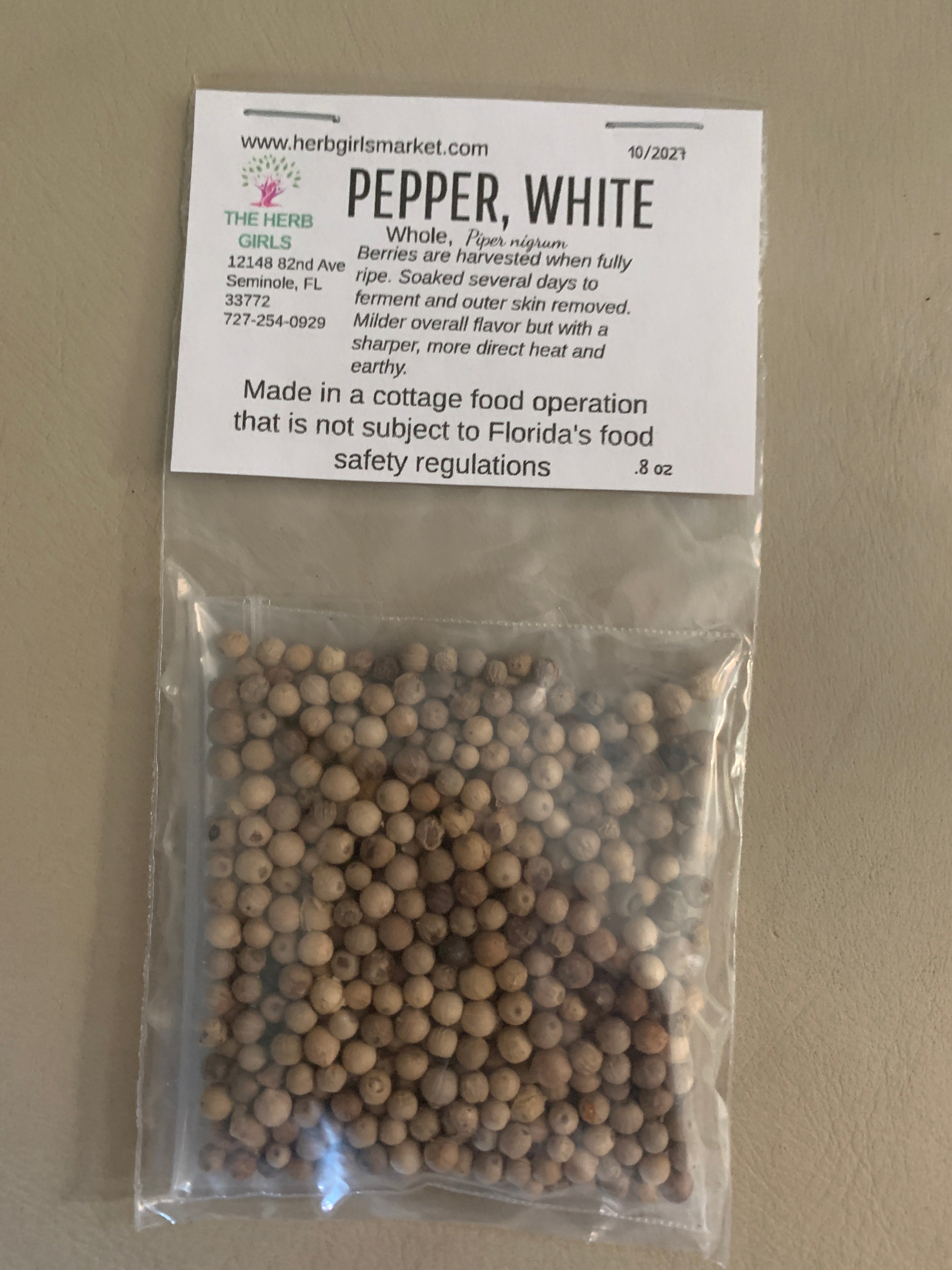 Pepper, White, Whole