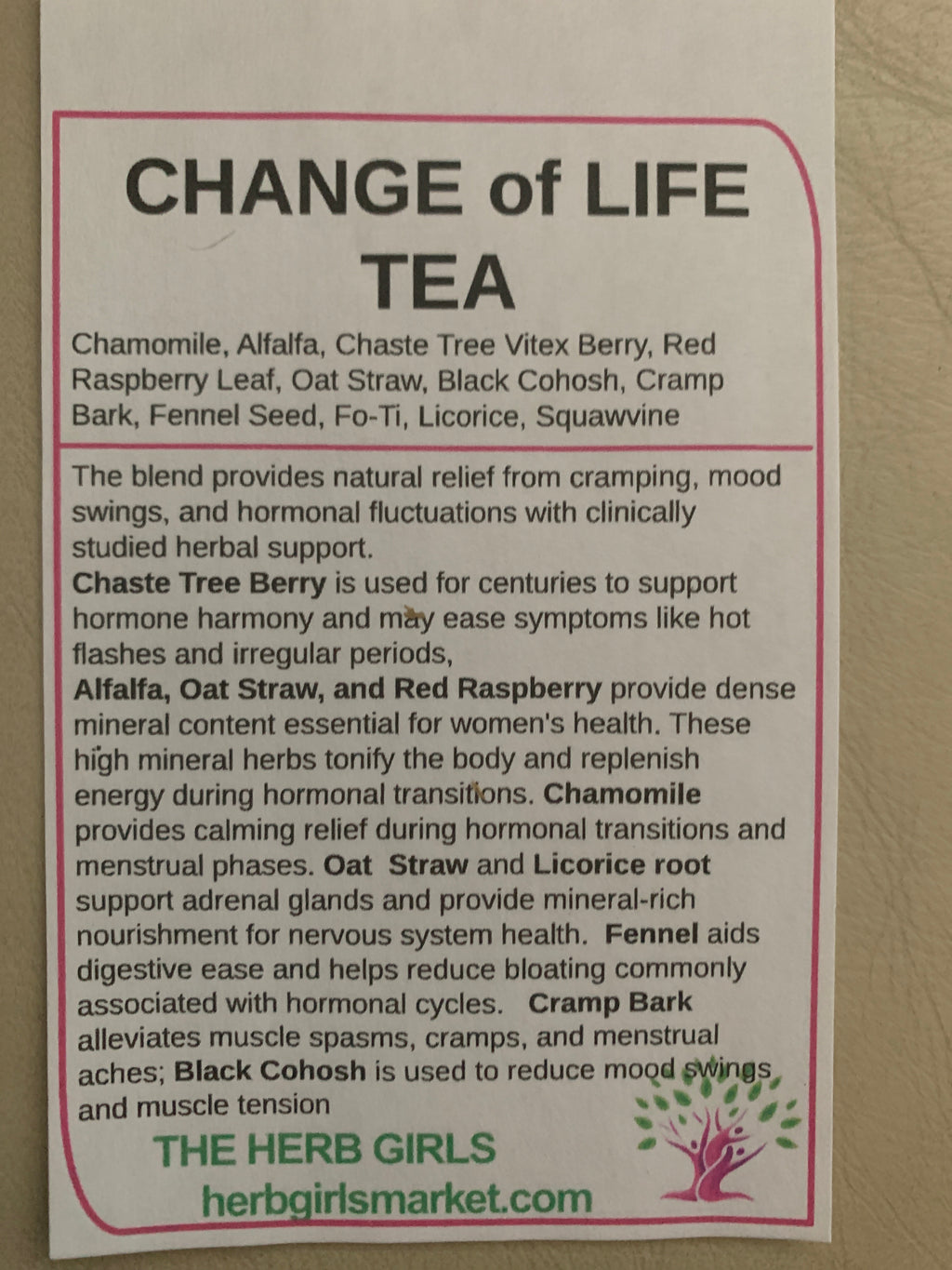 Change of Life Tea