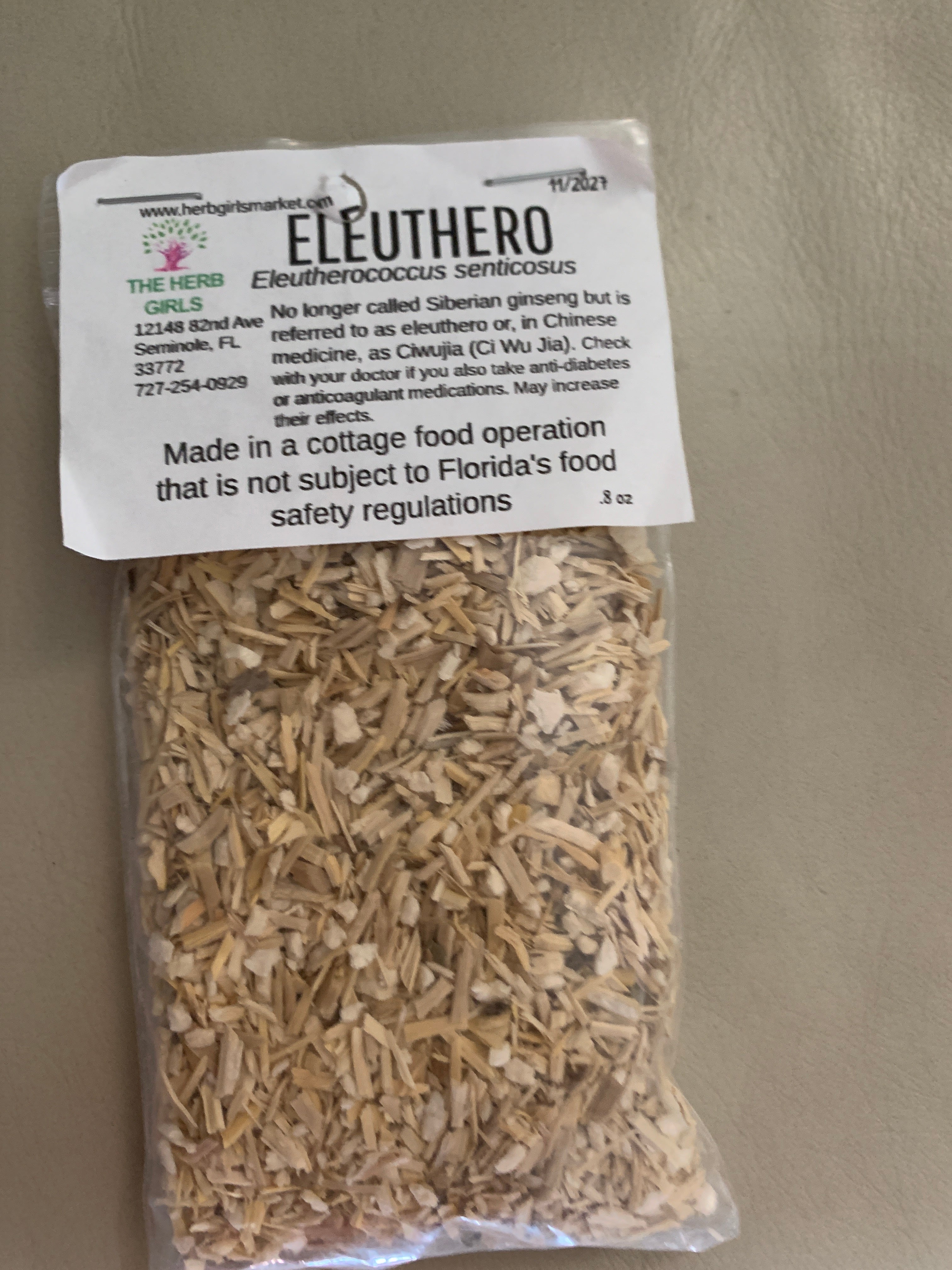 Eleuthero Root cut/shredded