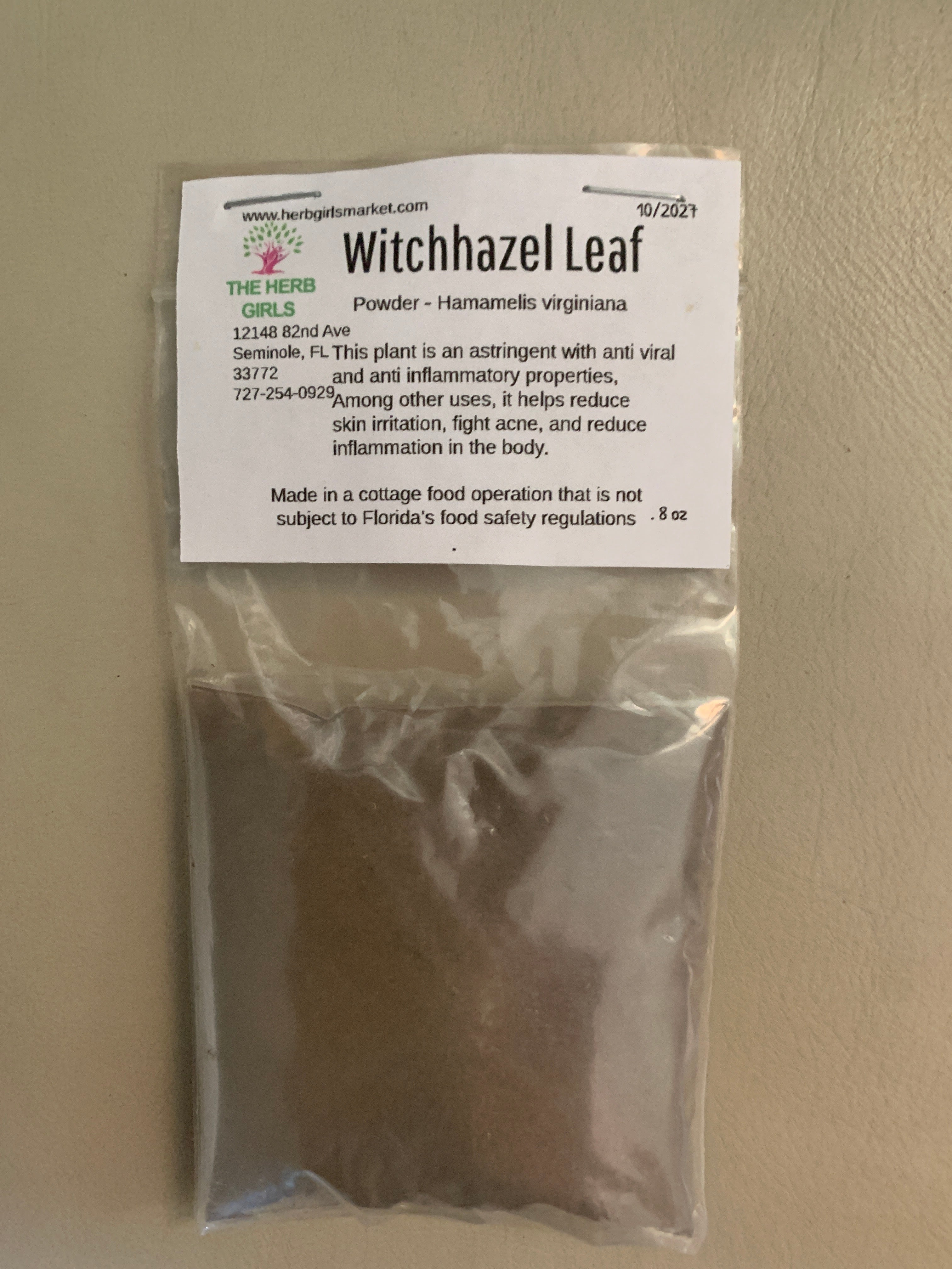 Witch Hazel Leaf Powder