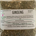 Packaged ginseng with a label on a white background