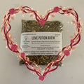 Packaged Love Potion Brew with a label on a white background